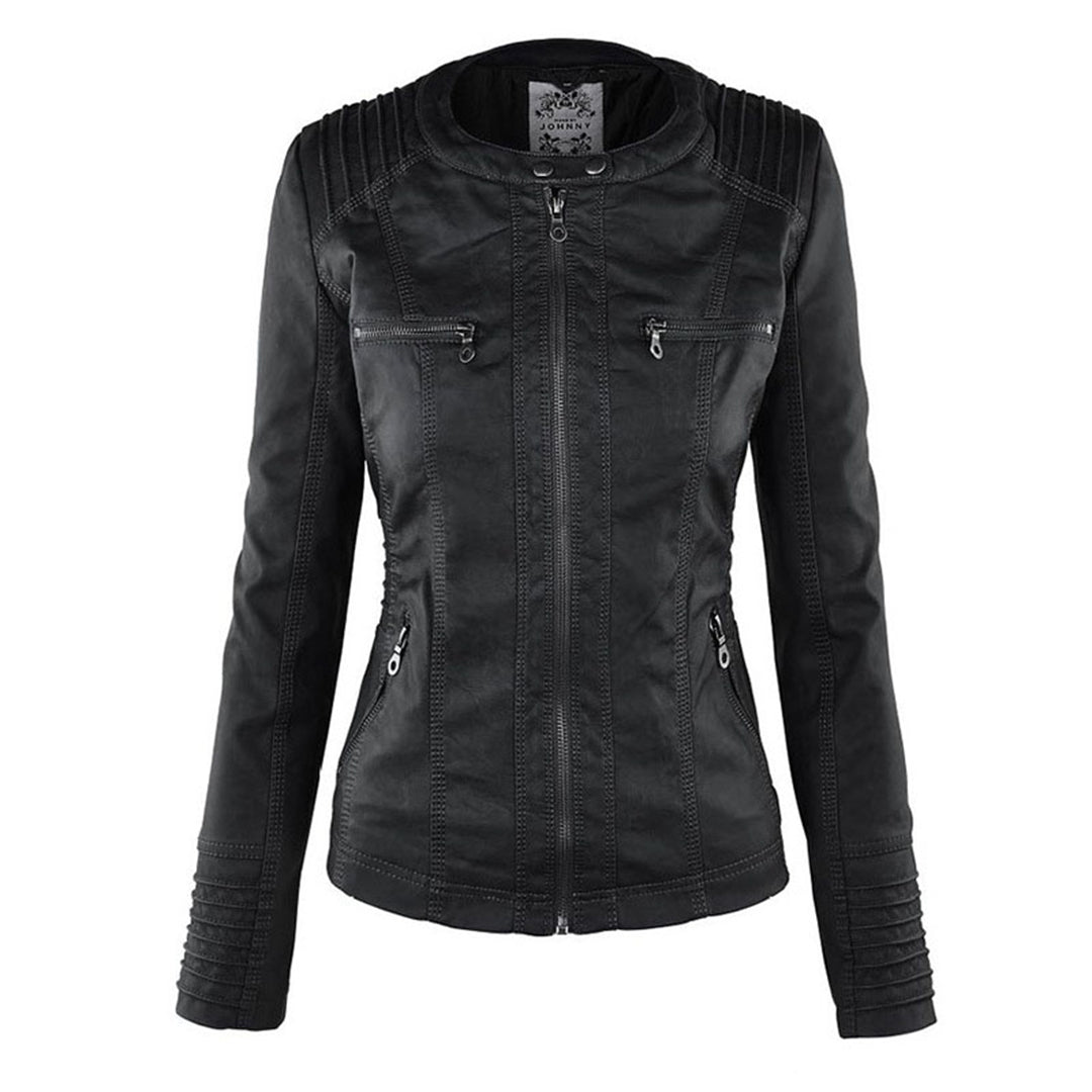 Chaqueta entallada con capucha para mujer