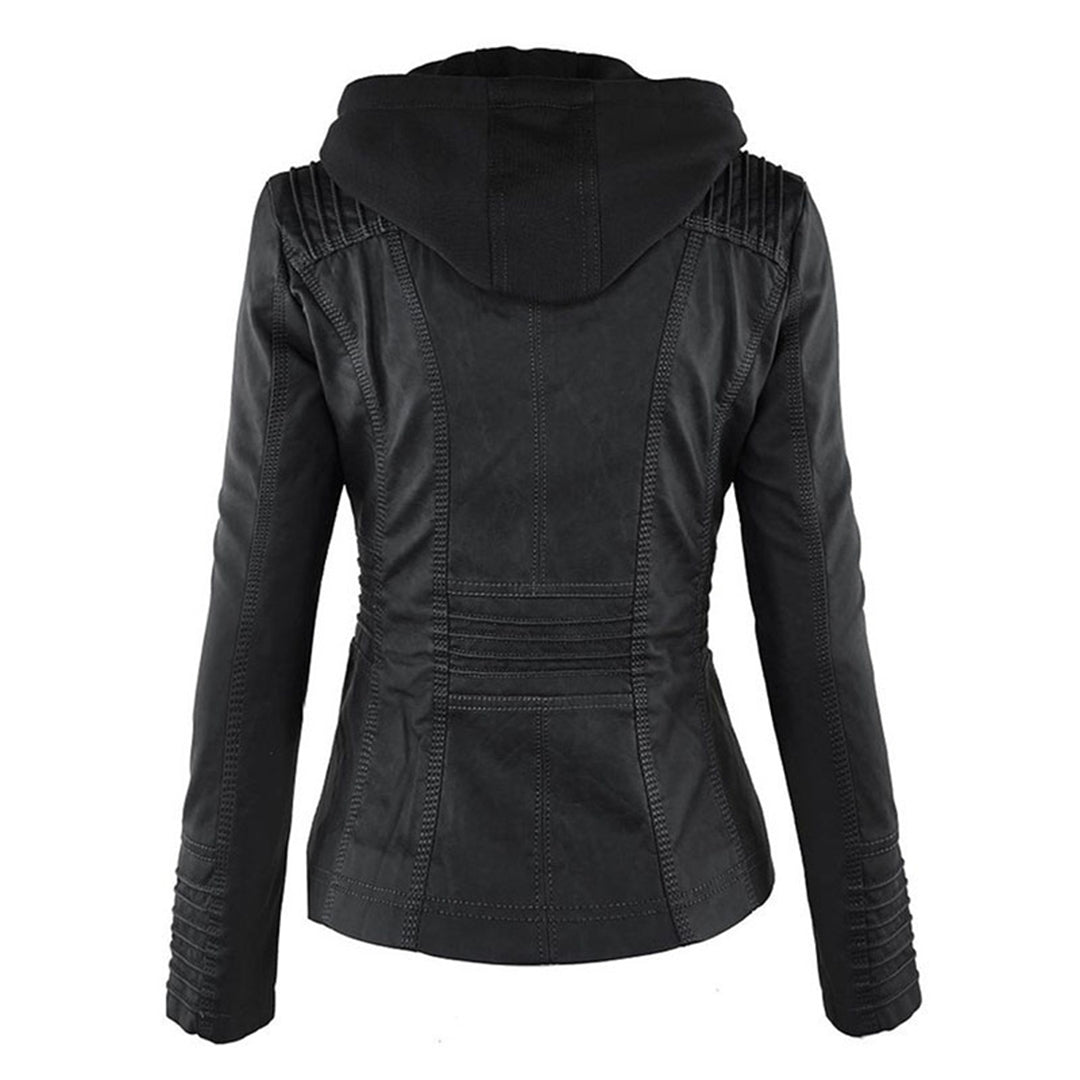 Chaqueta entallada con capucha para mujer