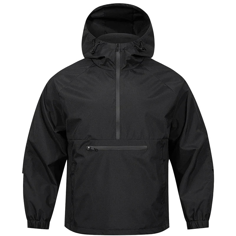Chaqueta impermeable para hombre: chaqueta de lluvia con capucha y diseño para el día a día