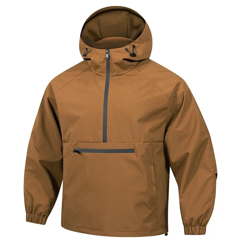 Chaqueta impermeable para hombre: chaqueta de lluvia con capucha y diseño para el día a día