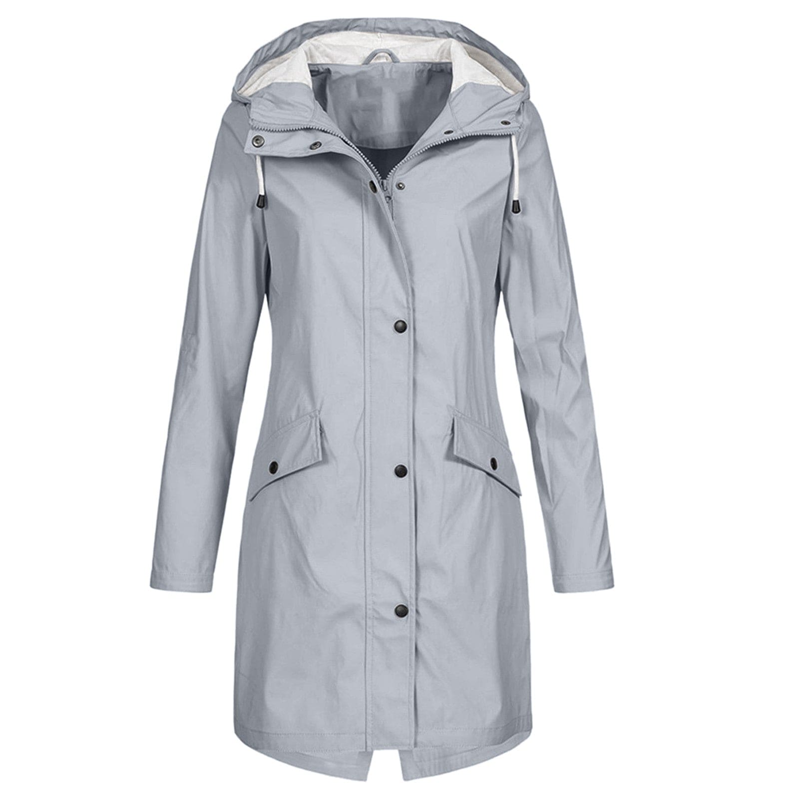 Chaqueta impermeable para lluvia con capucha ajustable para mujer
