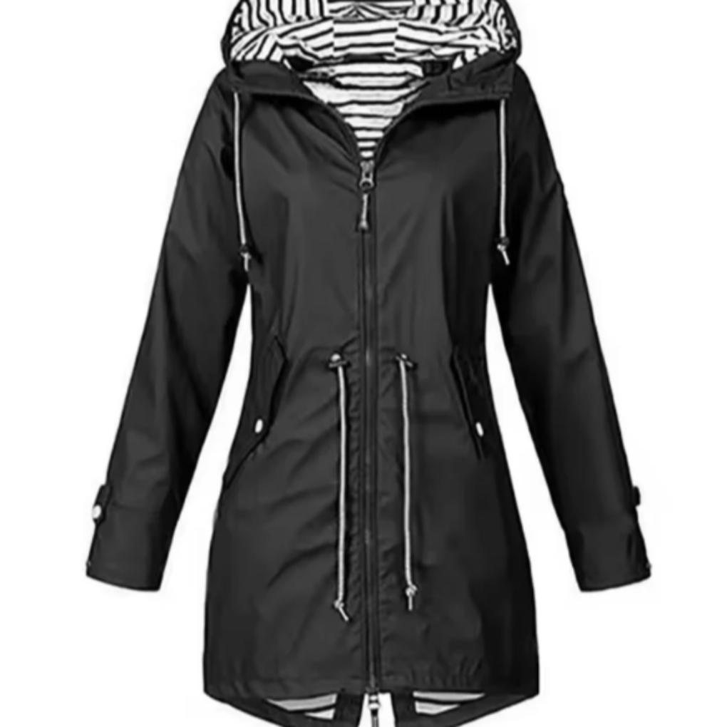 Chaqueta impermeable para mujer con capucha