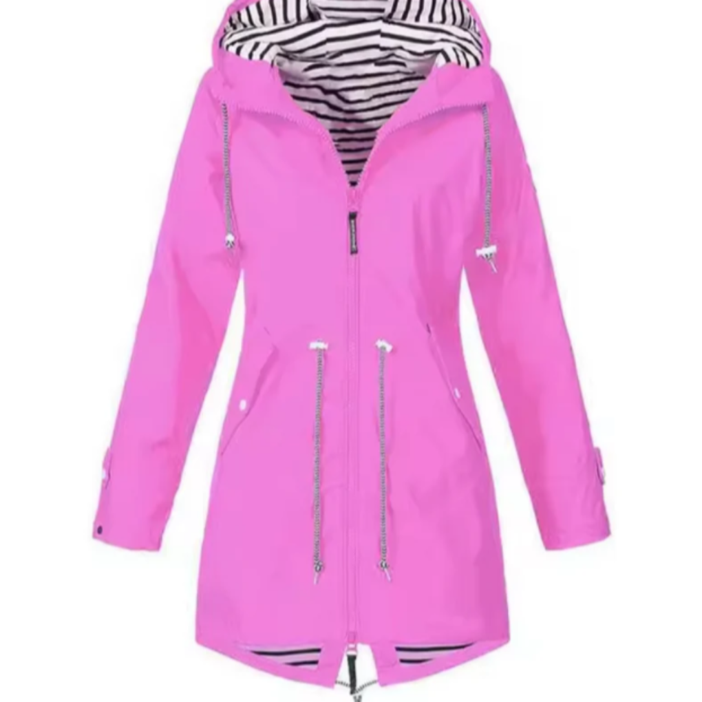 Chaqueta impermeable para mujer con capucha