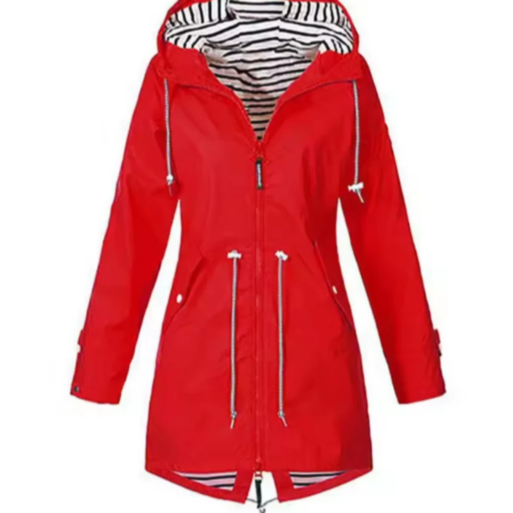 Chaqueta impermeable para mujer con capucha