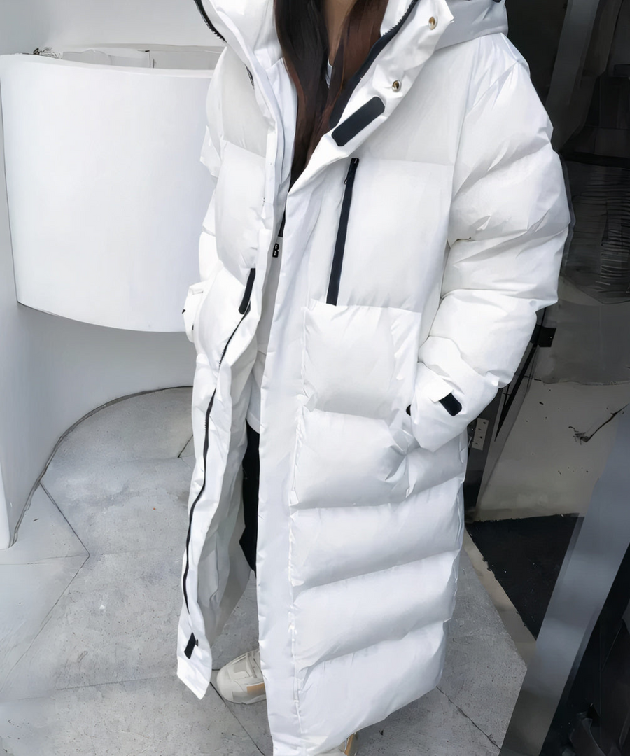 Chaqueta larga de invierno repelente al agua para mujer