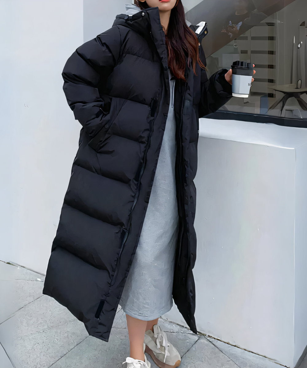 Chaqueta larga de invierno repelente al agua para mujer