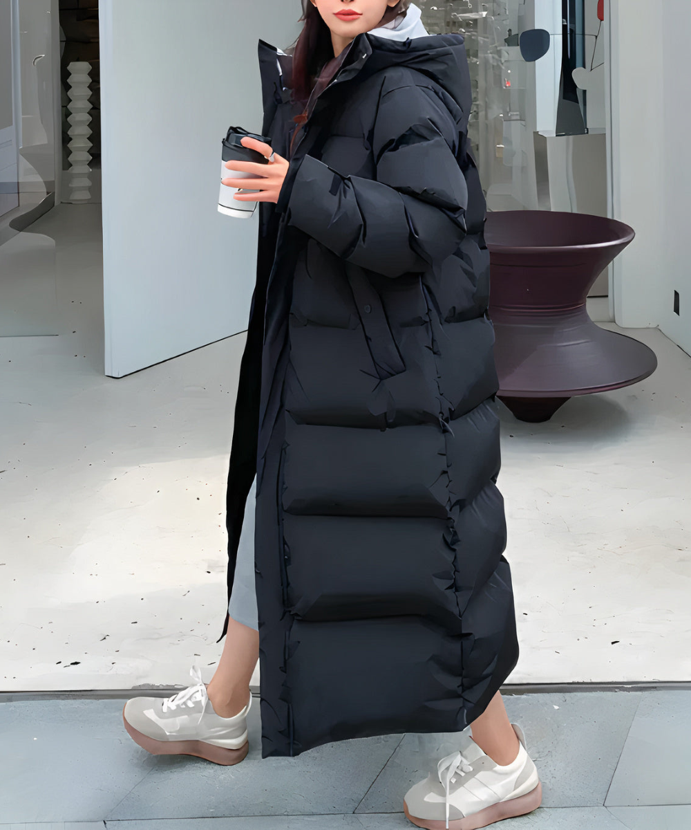 Chaqueta larga de invierno repelente al agua para mujer