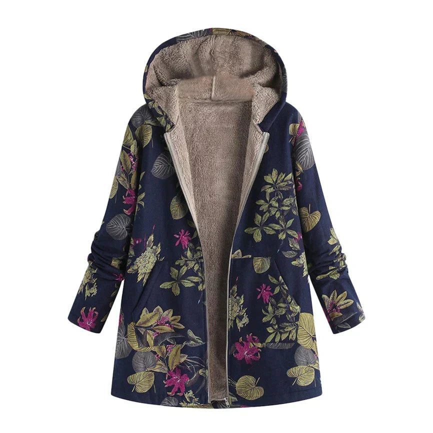 Chaqueta larga de primavera para mujer con capucha y bolsillos delanteros
