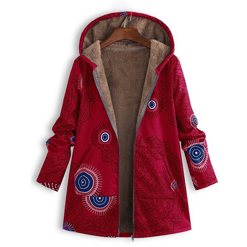 Chaqueta larga de primavera para mujer con capucha y bolsillos delanteros