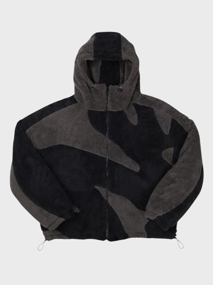 Chaqueta oversized con cremallera para hombre