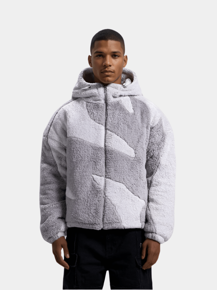 Chaqueta oversized con cremallera para hombre