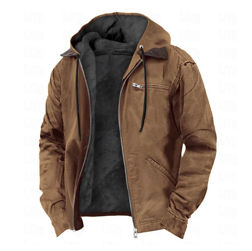Chaqueta para hombre con capucha y cremallera