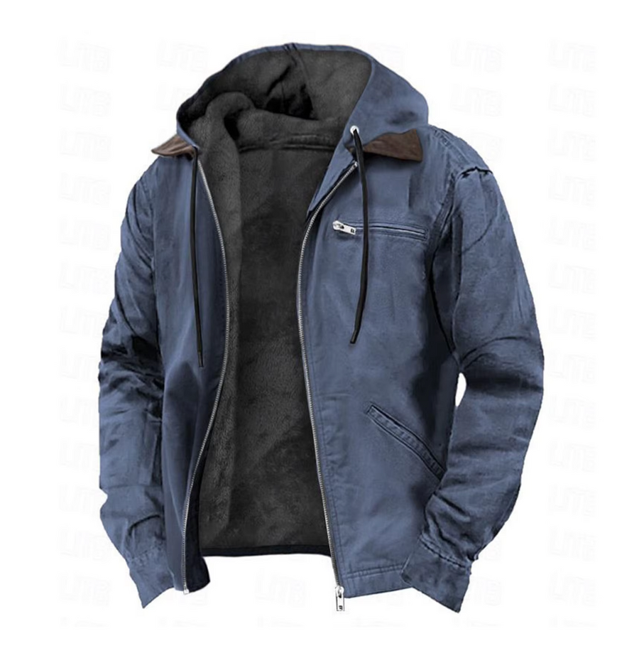 Chaqueta para hombre con capucha y cremallera