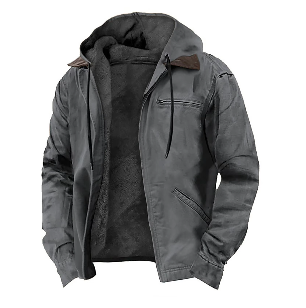 Chaqueta para hombre con capucha y cremallera