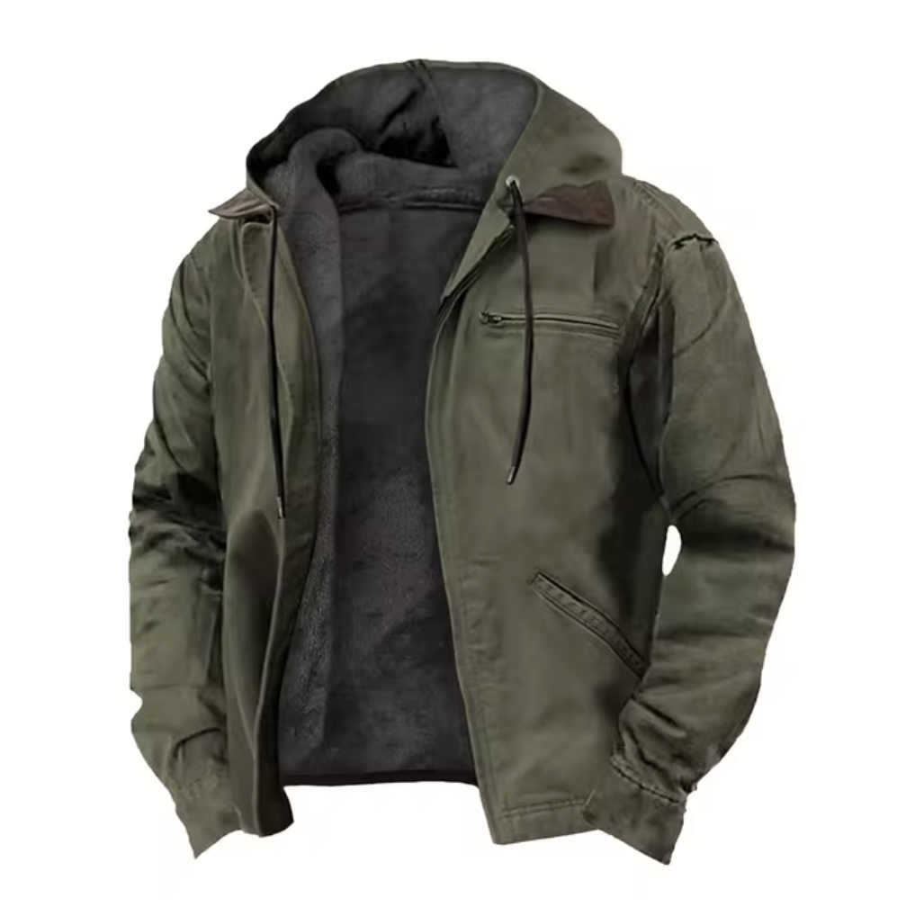Chaqueta para hombre con capucha y cremallera
