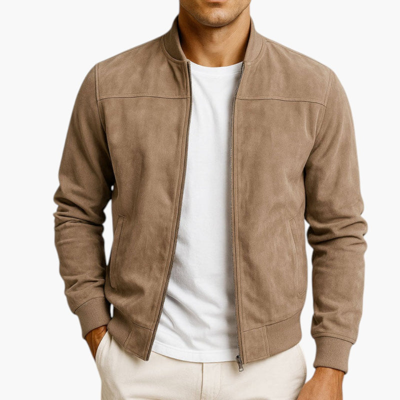 Chaqueta para hombre con cierre frontal y manga larga
