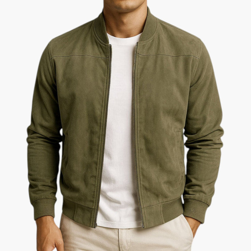 Chaqueta para hombre con cierre frontal y manga larga