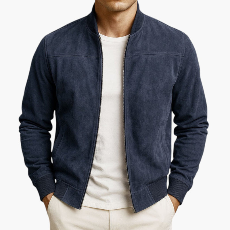 Chaqueta para hombre con cierre frontal y manga larga
