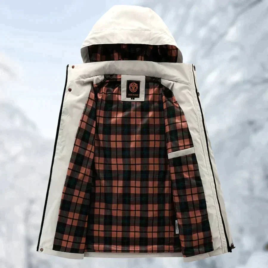 Chaqueta para hombre impermeable y cortavientos | Capucha extraíble
