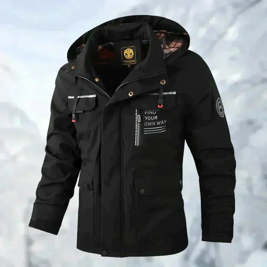 Chaqueta para hombre impermeable y cortavientos | Capucha extraíble