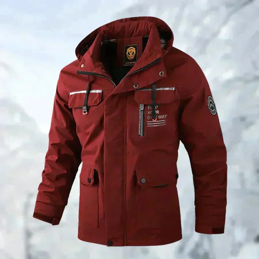 Chaqueta para hombre impermeable y cortavientos | Capucha extraíble