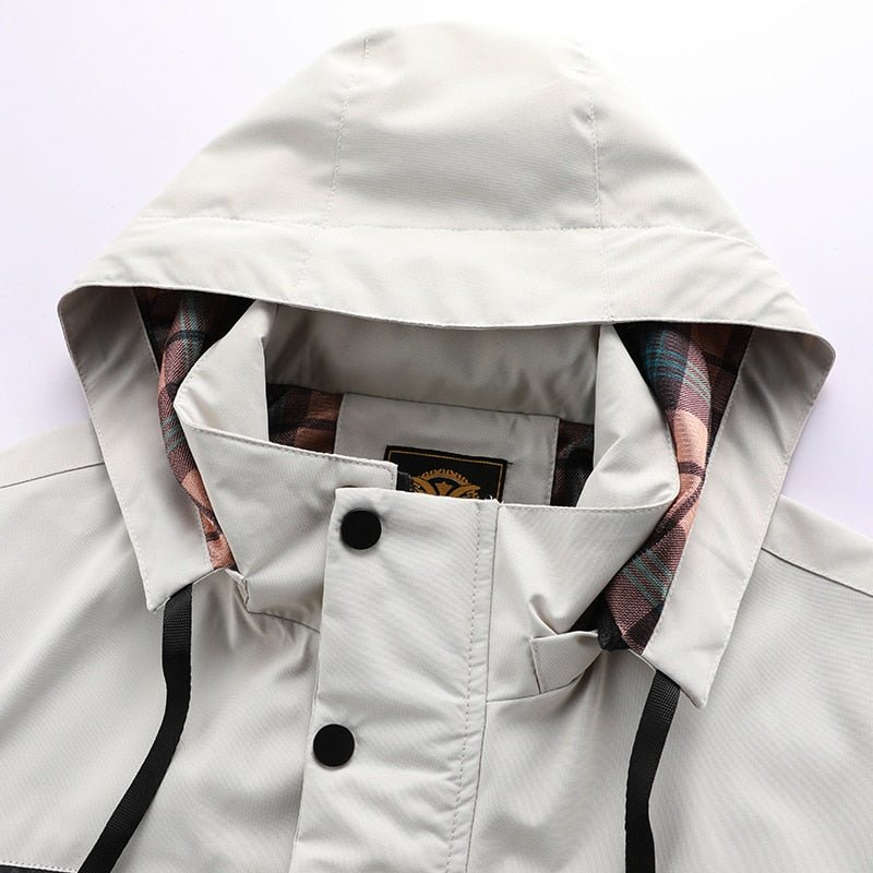 Chaqueta para hombre impermeable y cortavientos | Capucha extraíble
