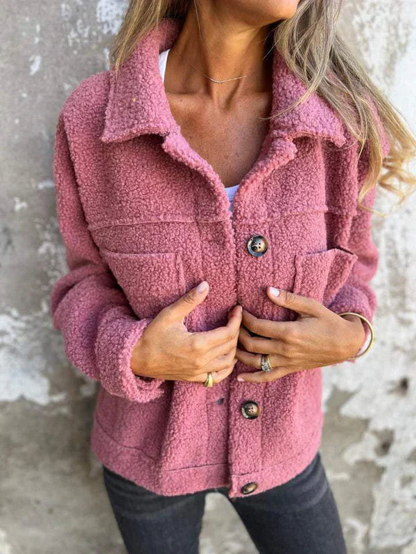 Chaqueta para mujer con botones y cuello
