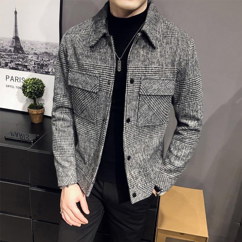 Chaqueta sobrecamisa a cuadros para hombre