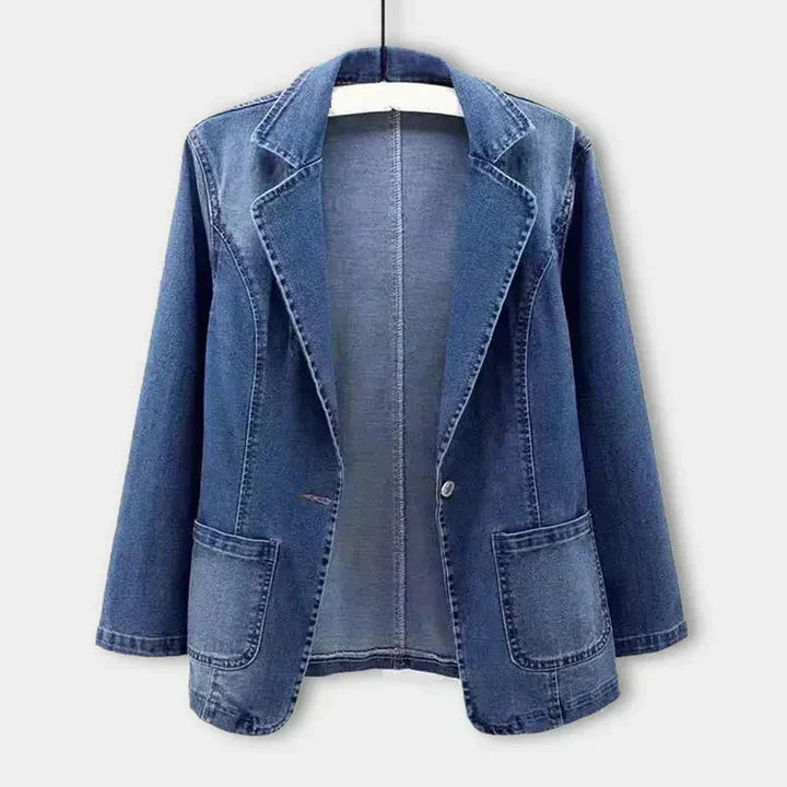 Chaqueta vaquera elegante de corte entallado