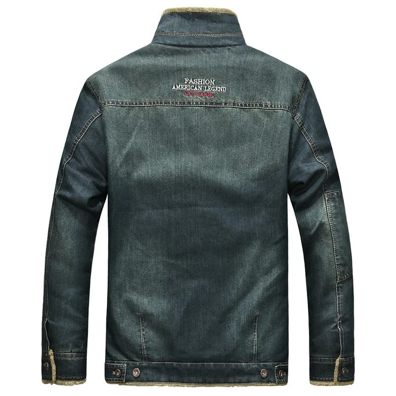 Chaqueta vaquera para hombre con forro sherpa
