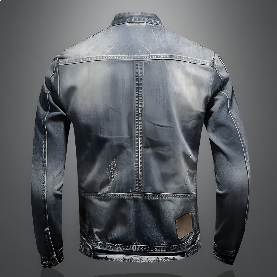 Chaqueta vaquera retro estilo motociclista clásico