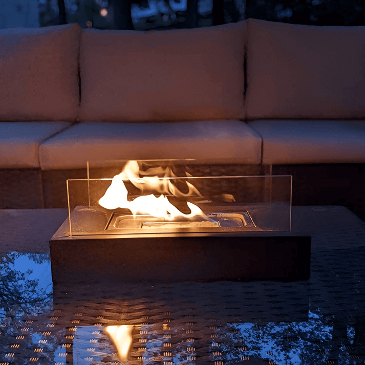 Chimenea moderna de mesa de bioetanol
