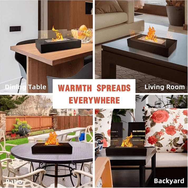 Chimenea moderna de mesa de bioetanol