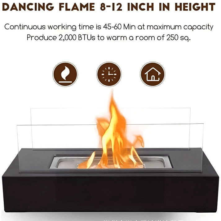 Chimenea moderna de mesa de bioetanol