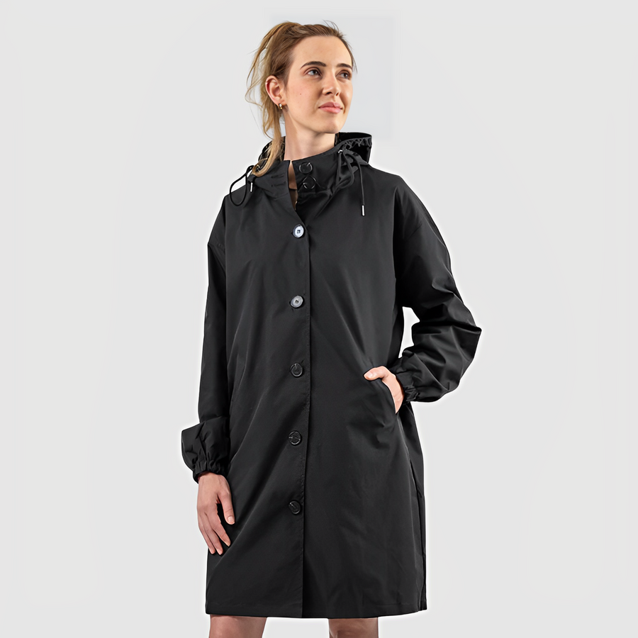 Chubasquero clásico con capucha para mujer – Edición de otoño