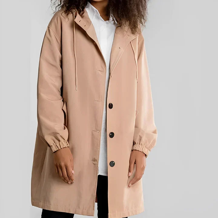 Chubasquero clásico con capucha para mujer – Edición de otoño