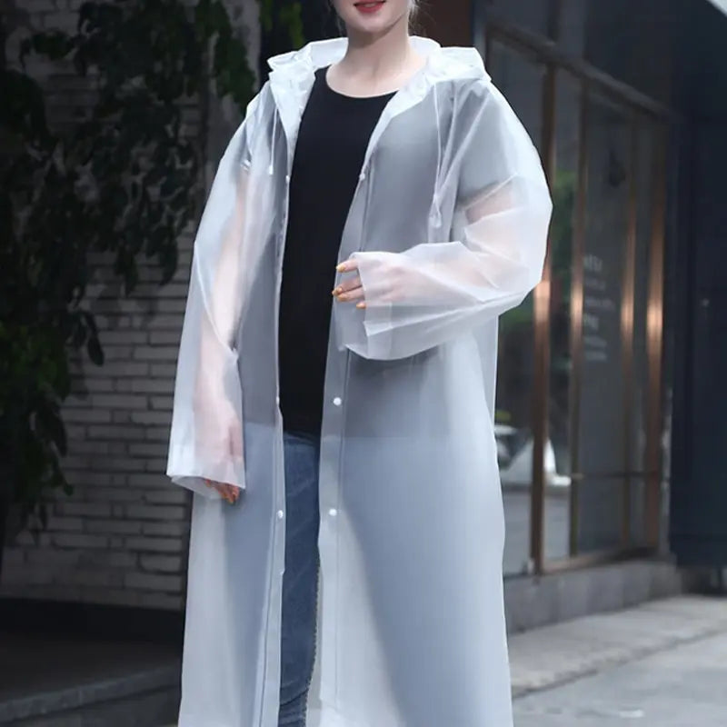Chubasquero Impermeable Entero Reforzado para Adultos para Viajes y Actividades al Aire Libre