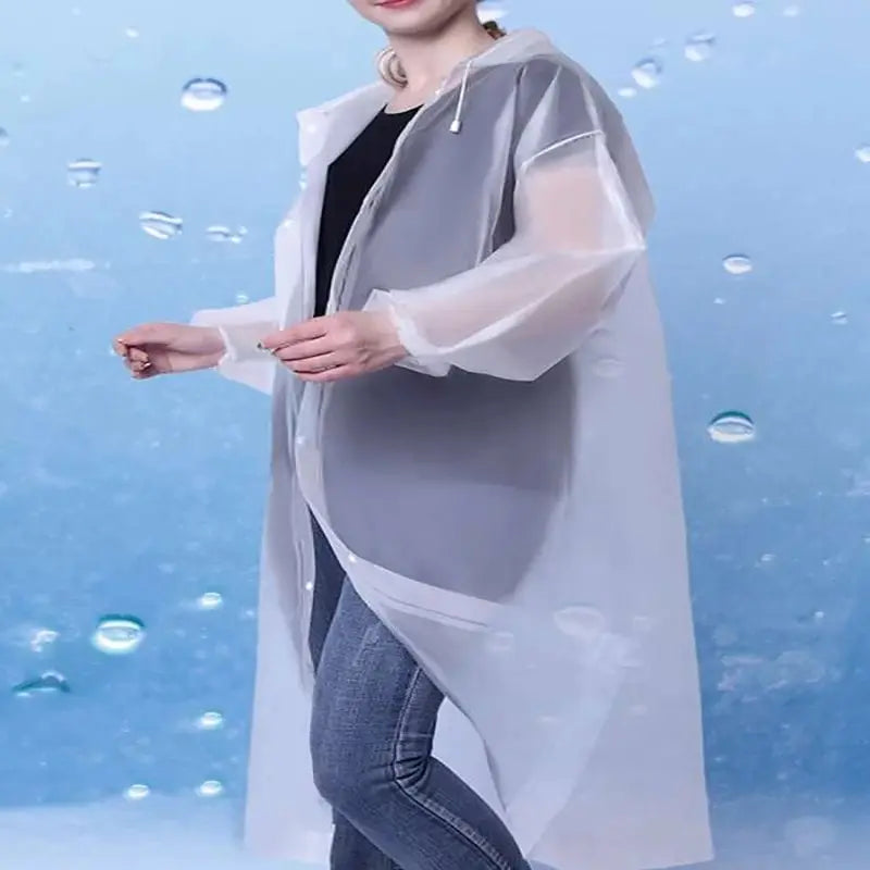 Chubasquero Impermeable Entero Reforzado para Adultos para Viajes y Actividades al Aire Libre