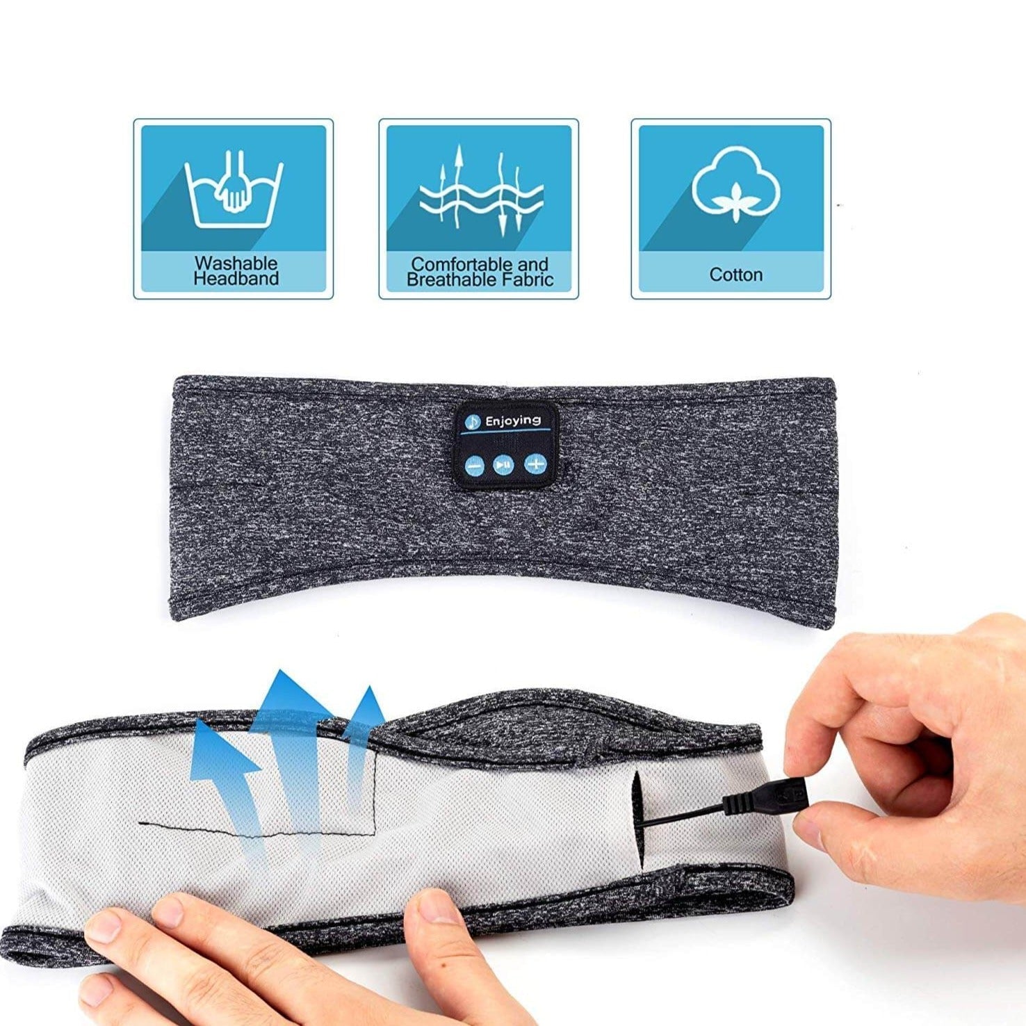 Cinta para la cabeza inalámbrica con Bluetooth