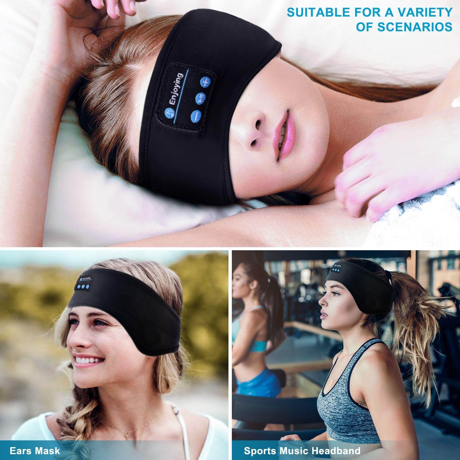Cinta para la cabeza inalámbrica con Bluetooth