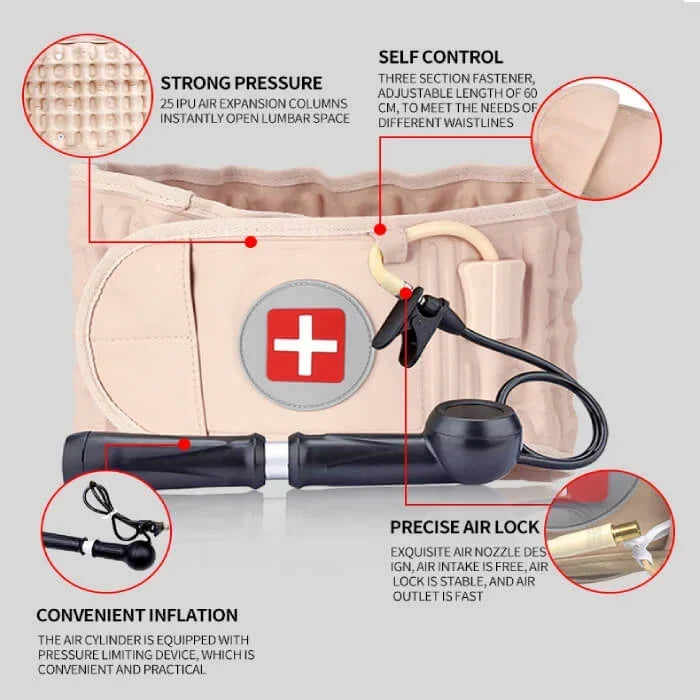 Cinturón de soporte lumbar de descompresión