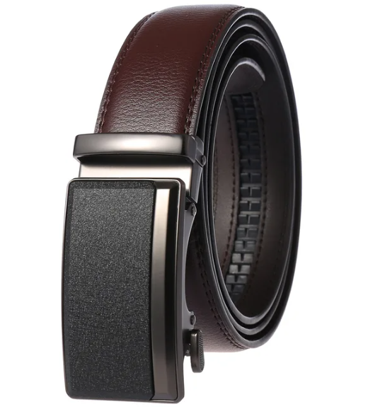 Cinturón elegante de lujo para hombre con hebilla automática