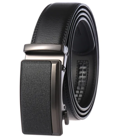 Cinturón elegante de lujo para hombre con hebilla automática