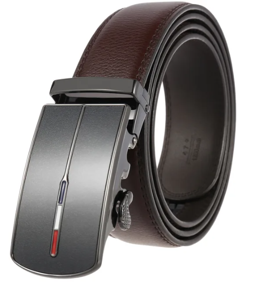 Cinturón elegante de lujo para hombre con hebilla automática