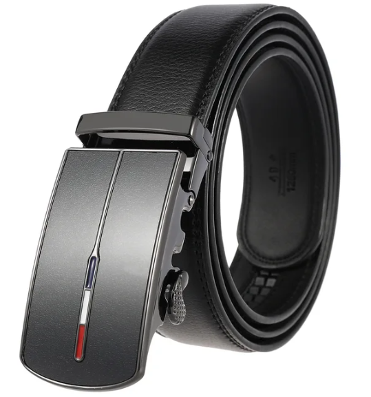 Cinturón elegante de lujo para hombre con hebilla automática