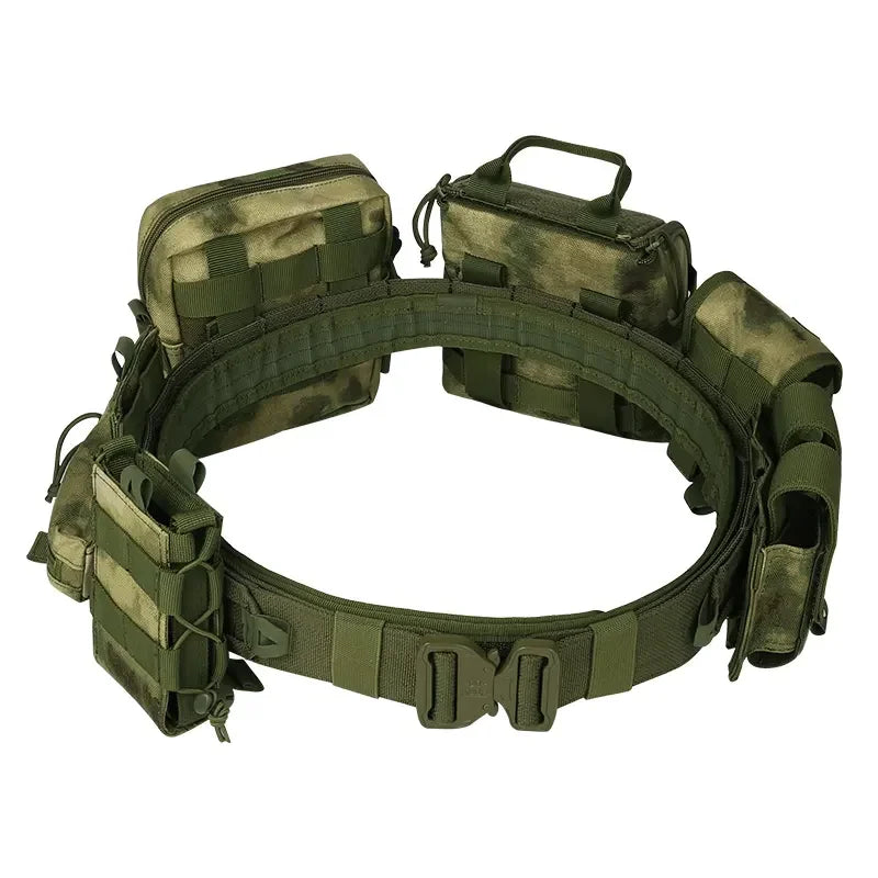 Cinturón táctico de combate con fundas Molle 8 en 1