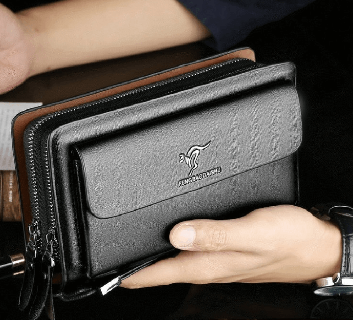 Clutch para hombre de cuero sintético