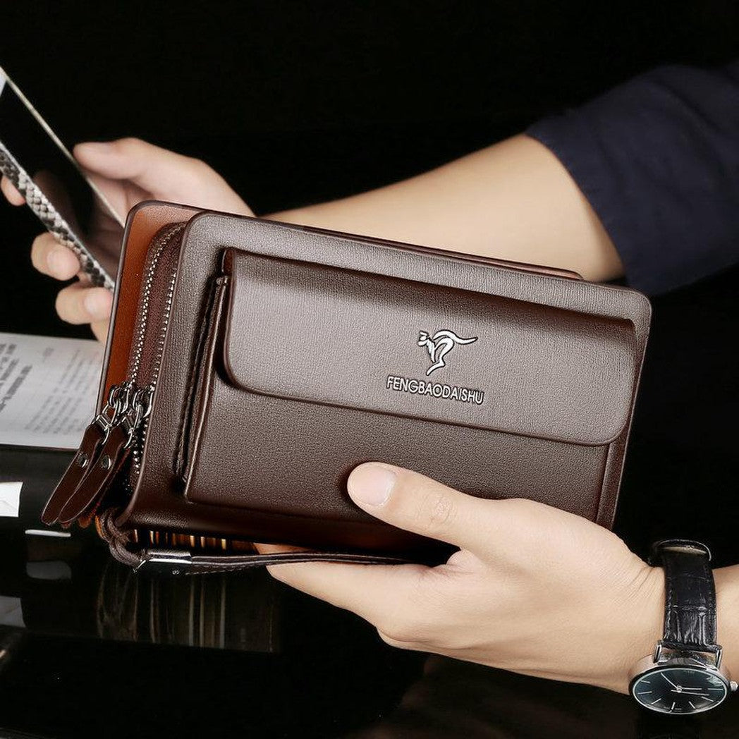 Clutch para hombre de cuero sintético
