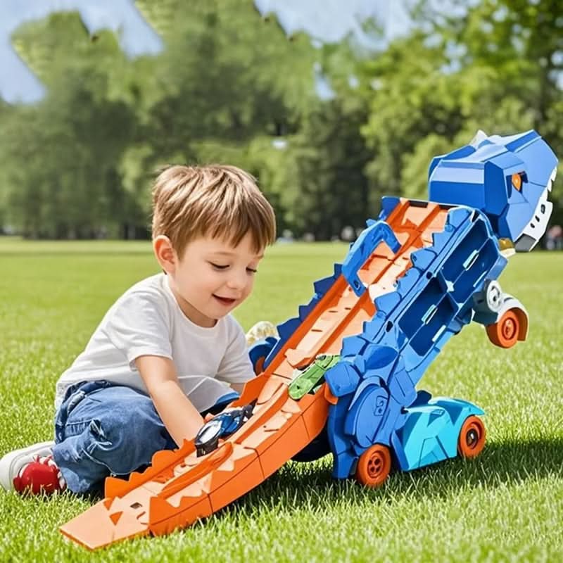 Coche de juguete transformable de dinosaurio para niños