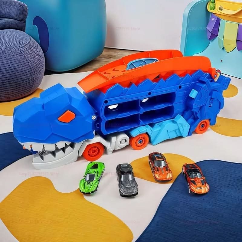 Coche de juguete transformable de dinosaurio para niños